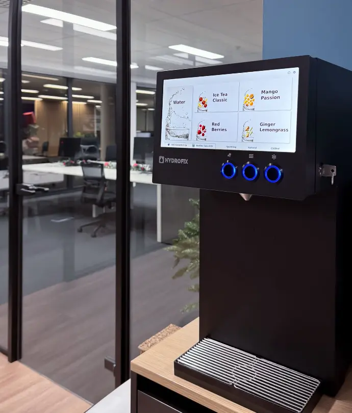 Hydrofix ONE flavoured waterdispenser for offices in Denmark Hydrofix ONE flavoured waterdispenser for offices in Denmark